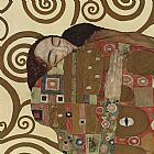 Gustav Klimt The Embrace (detail_ square) painting